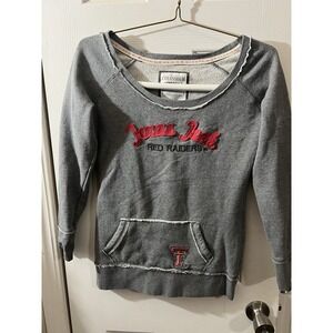 Texas Tech Red Raiders Small Scoop Neck Grey Sweatshirt Colosseum Athletics